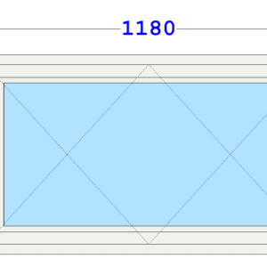 Plast vindeyga, stødd 1180x680mm. á goymslu.